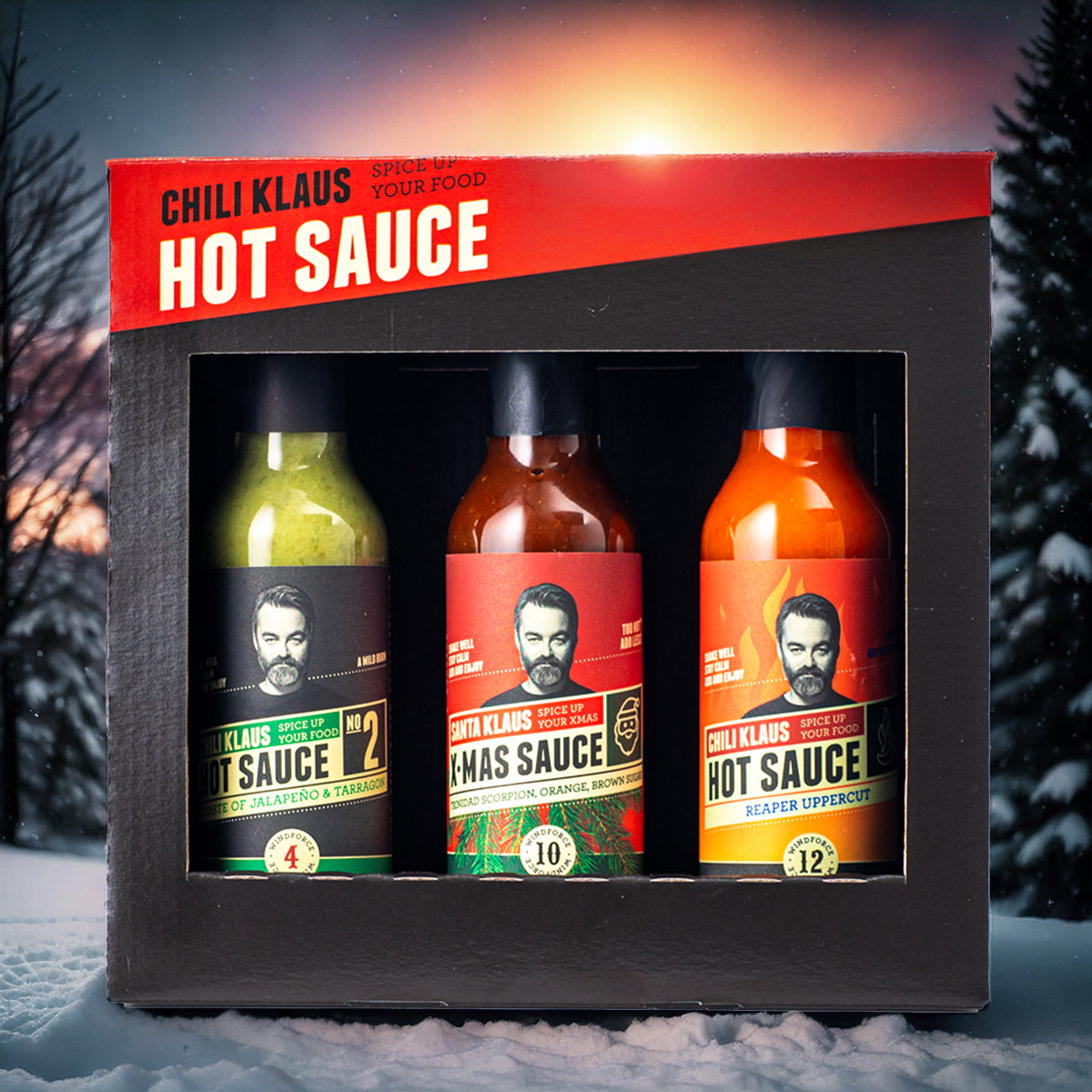 Chili Klaus - Gift box with Hot Sauce Christmas Edition
