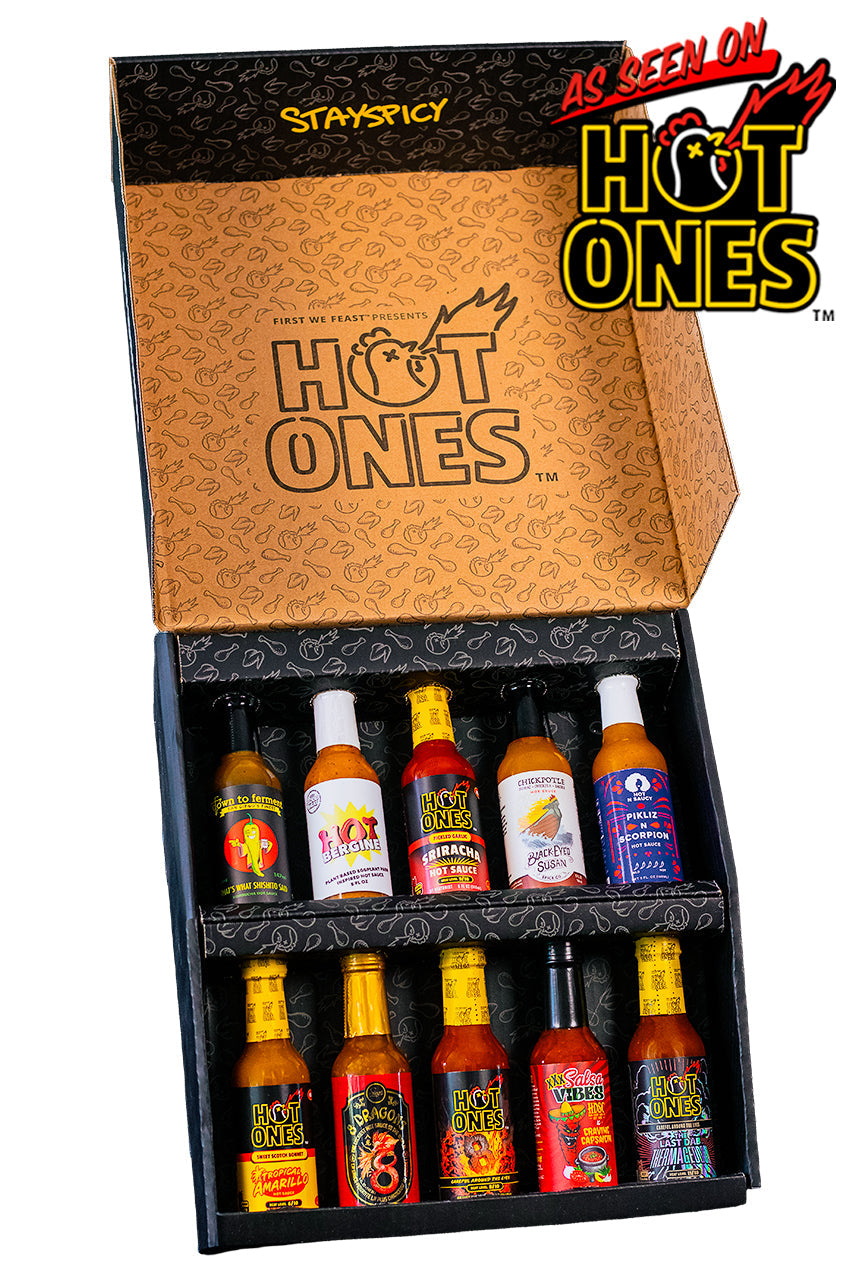 Hot Ones Season 30 – gaveæske med alle 10 hot sauces