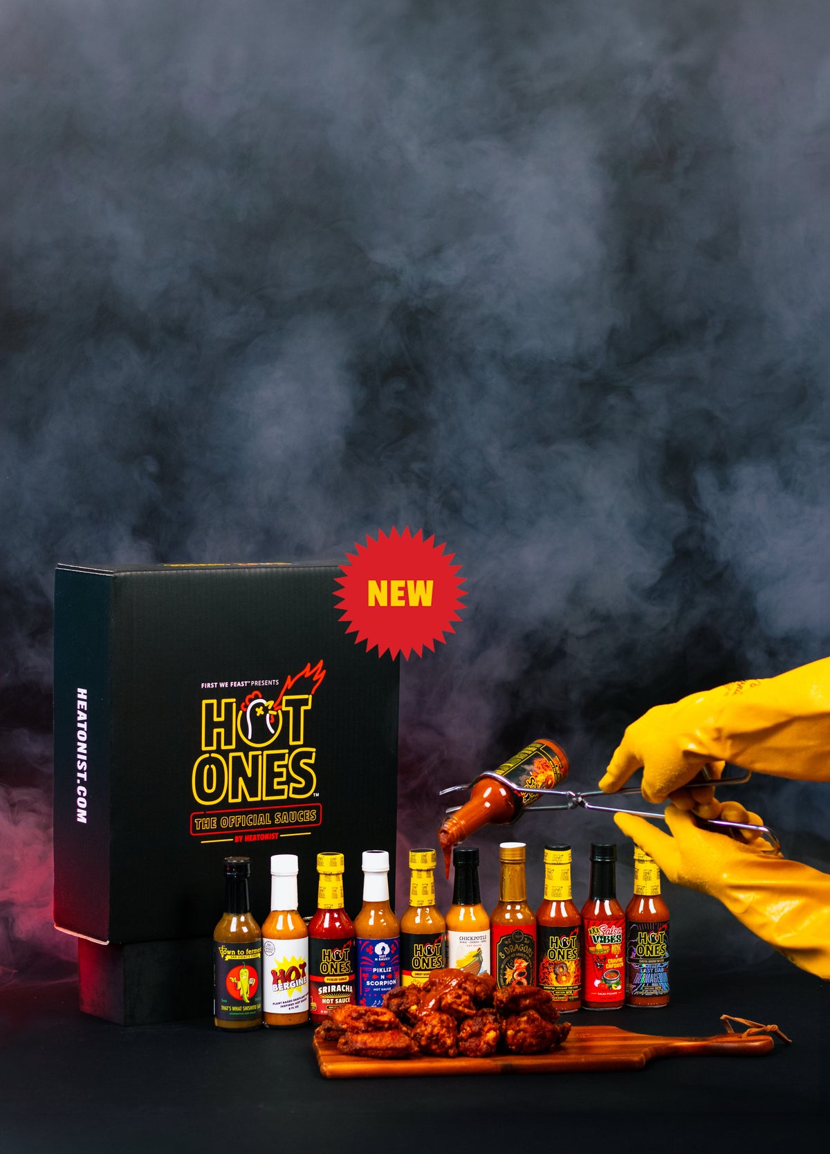 Hot Ones Season 30 – de 10 saucer med gaveæske og serveringsforslag